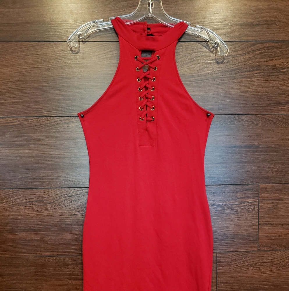 Red Fitted Mini Dress
